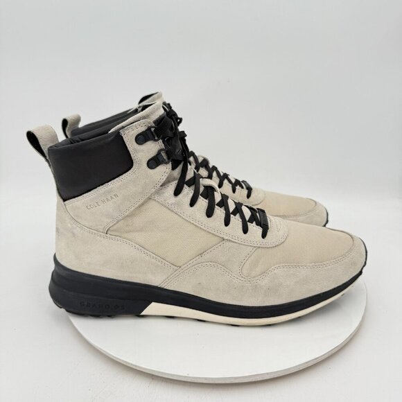 Cole Haan Grandpro Men Size 11.5M C30598 Light Grey Suede Black Hiker Boot - Picture 4 of 12
